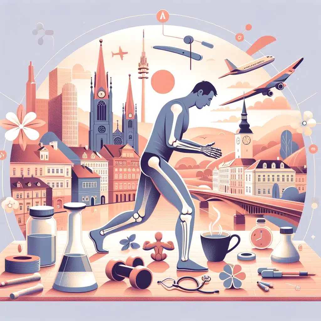 Individual practicing joint-friendly exercises in Prague, highlighting arthritis support