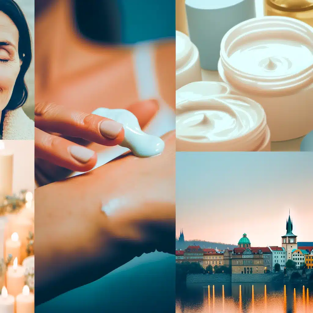 Conceptual care for skin rashes in Prague's Bliss Prague, focusing on soothing treatments and a peaceful environment