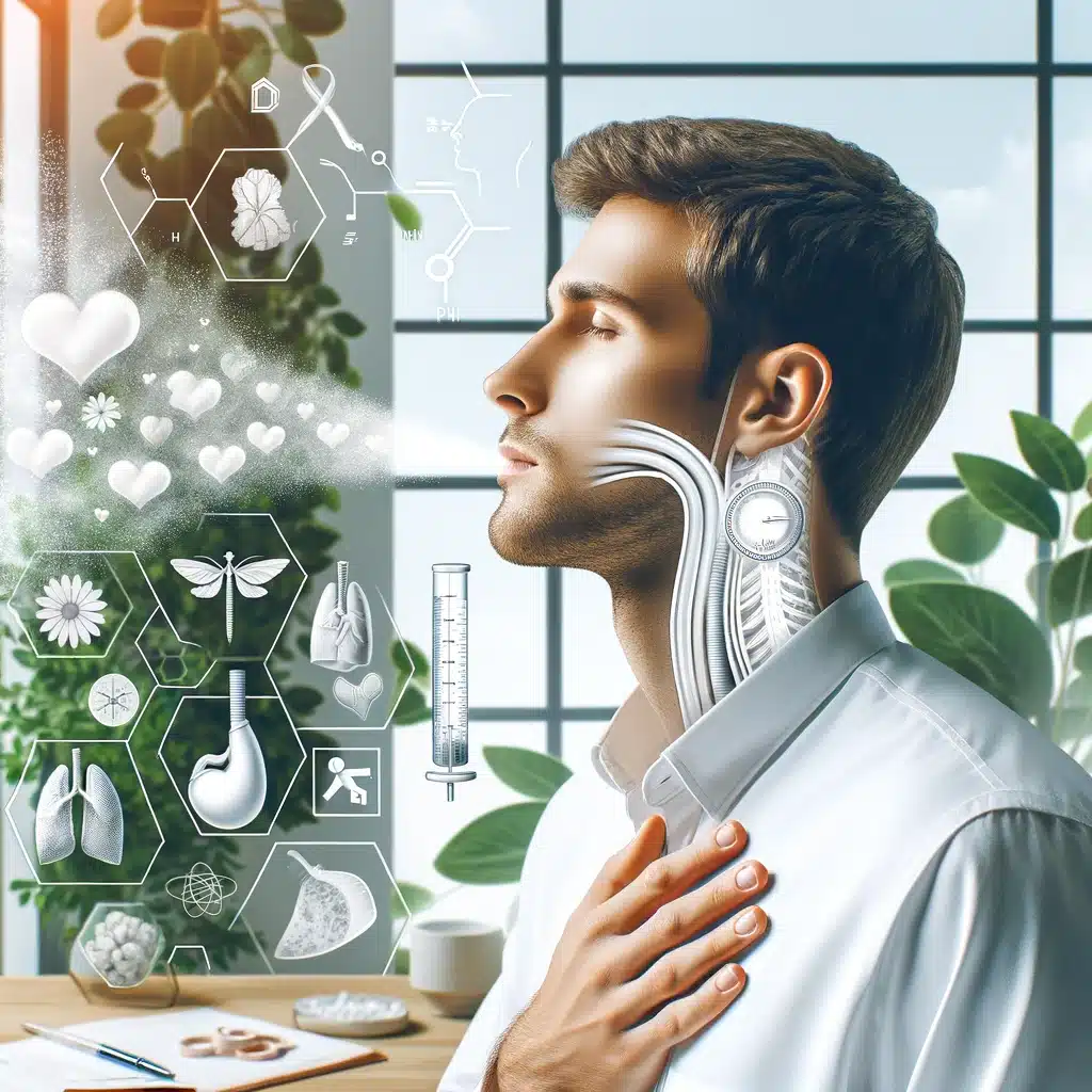 Individual experiencing respiratory ease in Prague, aligning with Bliss Prague's bronchitis care.